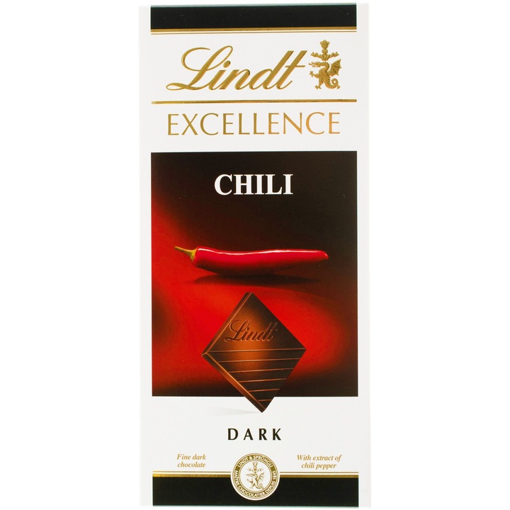 Ciocolata Lindt Excellence cu chili, 100 gr.