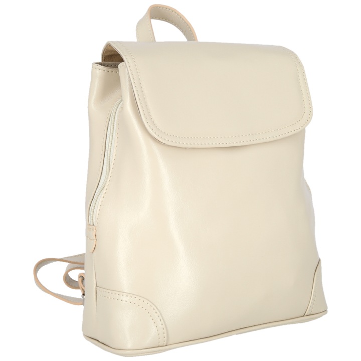 Rucsac de dama din piele fina bej 097, MAGAZINUL DE GENTI