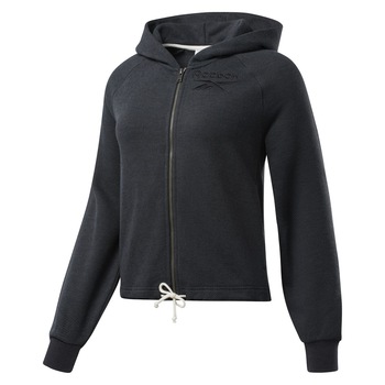 Hanorac Reebok TE Textured Logo FullZip FJ2732 Femei, Negru Hanorac Reebok TE Textured Logo FullZip FJ2732 Femei, Negru