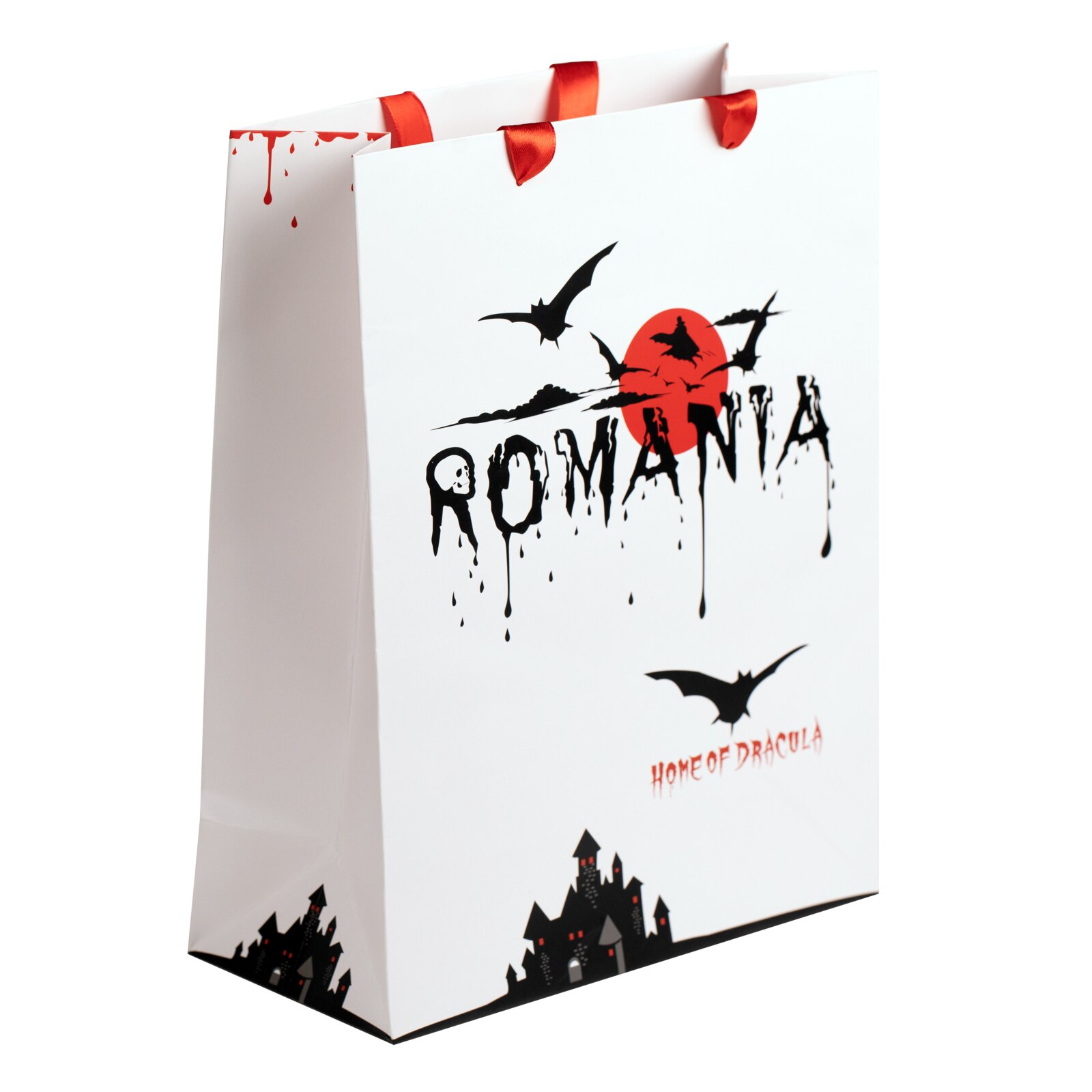 Punga din hartie, Magnetella, 22 x 28 x 10 cm, Dracula, multicolora