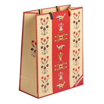 Punga din hartie, Magnetella, 22 x 28 x 10 cm, Motive florale, multicolora Punga din hartie, Magnetella, 22 x 28 x 10 cm, Motive florale, multicolora