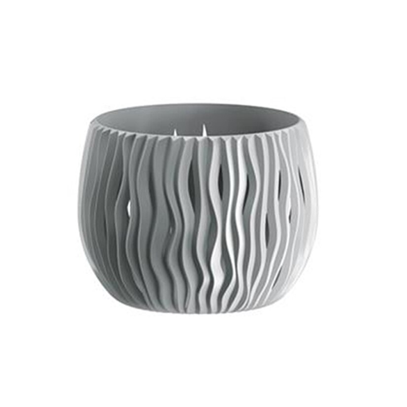 Ghiveci decorativ ProsperPlast, Sandy, Ø18x13.8 cm, 1.4 l, gri