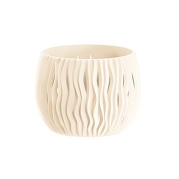 Ghiveci decorativ ProsperPlast, Sandy, Ø18x13.8 cm, 1.4 l, crem Ghiveci decorativ ProsperPlast, Sandy, Ø18x13.8 cm, 1.4 l, crem