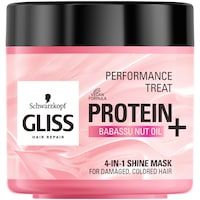 Masca de par 4-in-1 Gliss Miracle Babasu pentru par vopsit si deteriorat, vegan, 400 ml