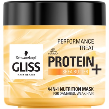 Masca de par 4-in-1 Gliss Miracle Shea pentru par deteriorat si fragil, vegan, 400 ml Masca de par 4-in-1 Gliss Miracle Shea pentru par deteriorat si fragil, vegan, 400 ml
