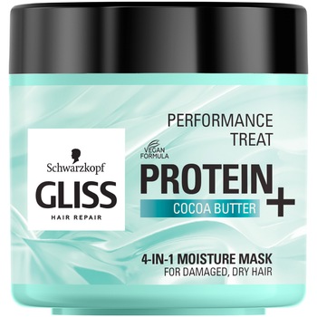 Masca de par 4-in-1 Gliss Miracle Cocoa pentru par deteriorat si uscat, vegan, 400 ml Masca de par 4-in-1 Gliss Miracle Cocoa pentru par deteriorat si uscat, vegan, 400 ml