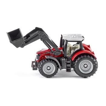 Macheta Tractor Massey-Ferguson cu incarcator frontal, Siku, Scara 1:87 Macheta Tractor Massey-Ferguson cu incarcator frontal, Siku, Scara 1:87