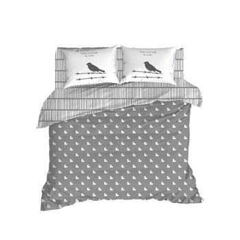 Lenjerie de pat pentru 2 persoane, 4 piese, Enlora home, vektor - grey ,240x260 , 100% bumbac ranforce Lenjerie de pat pentru 2 persoane, 4 piese, Enlora home, vektor - grey ,240x260 , 100% bumbac ranforce