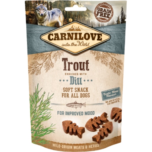 Recompense Carnilove Dog Semi Moist Snack Trout with Dill 200 g