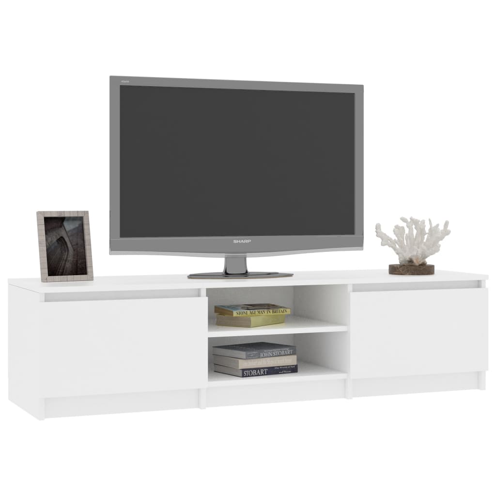 Comoda TV vidaXL, PAL, 140 x 40 x 35,5 cm, Alb