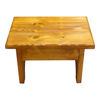 Scaun mic, Lucrat Traditional, Taburet, din Lemn, Culoare Stejar