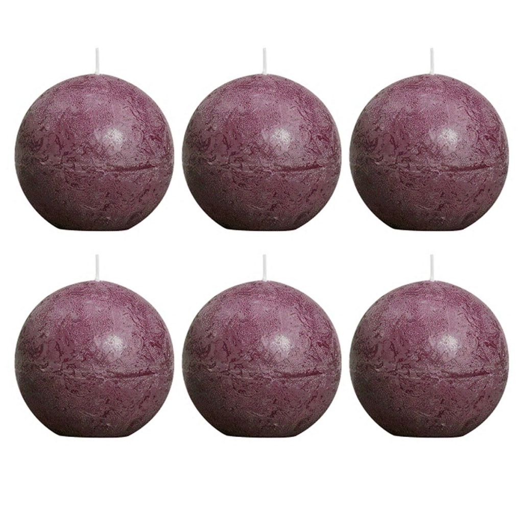 Set de 6 lumanari bila rustice, Bolsius, Ceara, 80 mm Mov