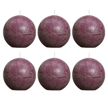 Set de 6 lumanari bila rustice, Bolsius, Ceara, 80 mm Mov Set de 6 lumanari bila rustice, Bolsius, Ceara, 80 mm Mov