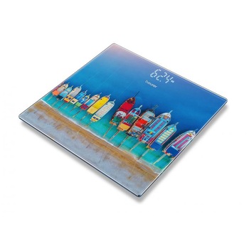 Cantar de sticla Beurer, 180 kg, LED, model Boats Cantar de sticla Beurer, 180 kg, LED, model Boats