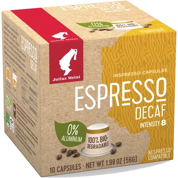 Cafea capsule julius Meinl Espresso Decaf, compatibile Nespresso, 10 capsule, 55 gr Cafea capsule julius Meinl Espresso Decaf, compatibile Nespresso, 10 capsule, 55 gr