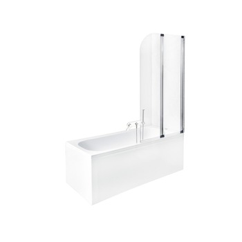 Paravan cada Besco Ambition 2, doua elemente mobile, 80,5 x 140 cm, sticla transparenta 5 mm, profil crom Paravan cada Besco Ambition 2, doua elemente mobile, 80,5 x 140 cm, sticla transparenta 5 mm, profil crom