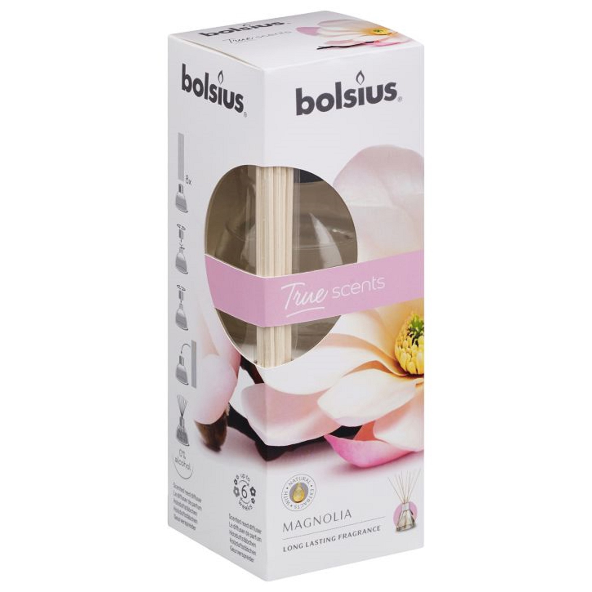Odorizant cu betisoare Bolsius True Scents Bolsius Magnolie
