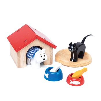 Set doua animale de companie, Le Toy Van, din lemn, 3 ani + Set doua animale de companie, Le Toy Van, din lemn, 3 ani +