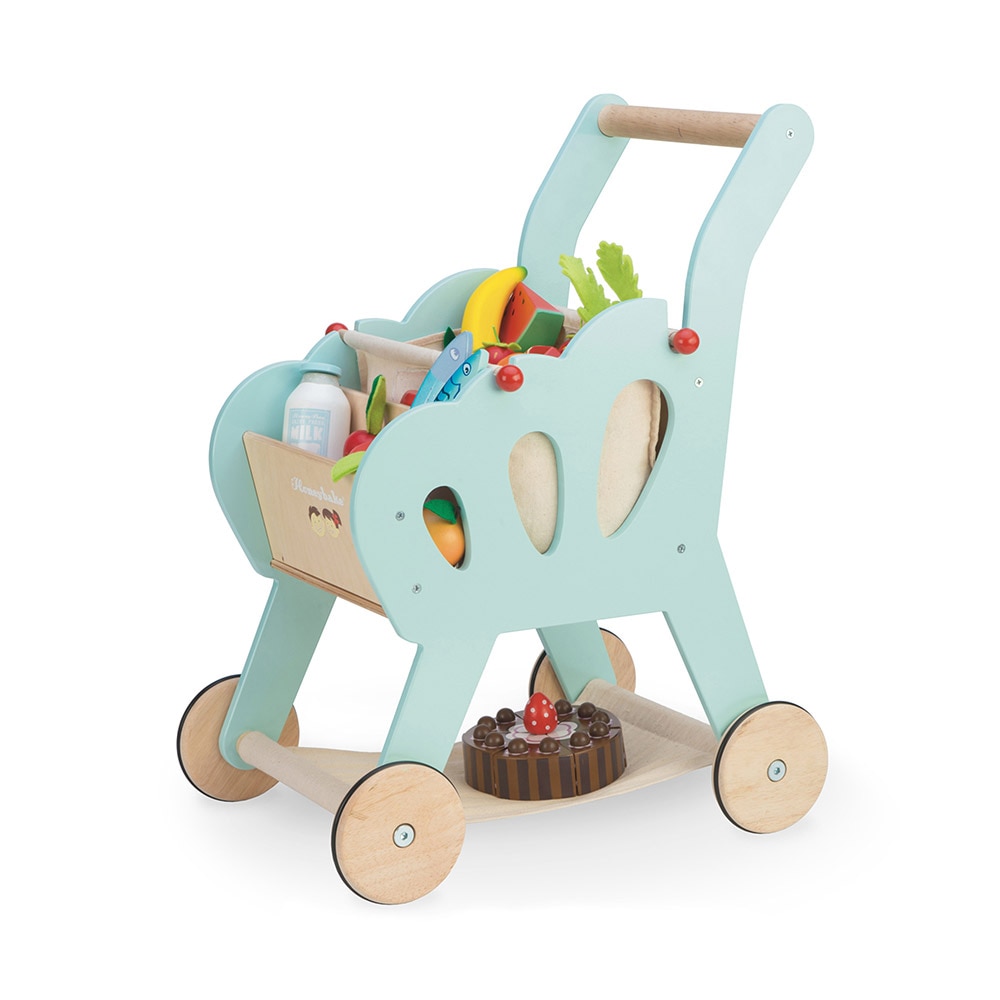 Carucior pentru cumparaturi, Le Toy Van, albastru, 3 ani +