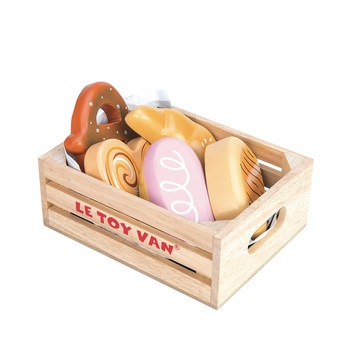 Set de joaca, Le Toy Van, ladita cu produse de patiserie, din lemn, 2 ani + Set de joaca, Le Toy Van, ladita cu produse de patiserie, din lemn, 2 ani +