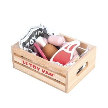 Jucarie educativa, Le Toy Van, ladita cu produse din carne, multicolor, 2 ani + Jucarie educativa, Le Toy Van, ladita cu produse din carne, multicolor, 2 ani +