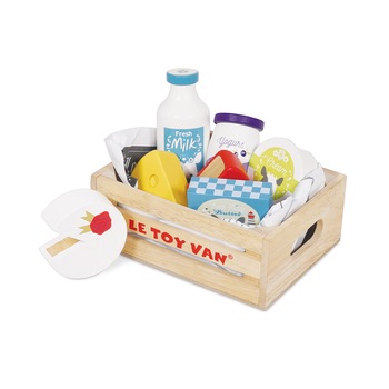 Set pentru joaca, Le Toy Van, ladita cu produse lactate, din lemn, 2 ani + Set pentru joaca, Le Toy Van, ladita cu produse lactate, din lemn, 2 ani +
