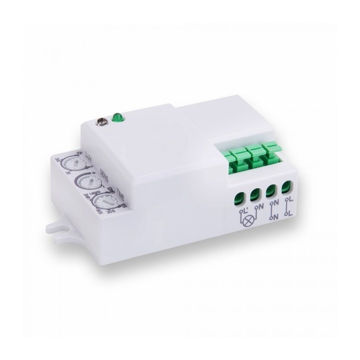 Senzor de miscare cu microunde, unghi detectie 180 - 360 grade, alb, V-TAC