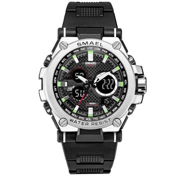 ceas barbati smael sport analog digital mecanism quartz curea din cauciuc rezistent la socuri rezistent la inot cronometru cronograf alarma multiple fuse orare negru argintiu imagen 55_0_
0