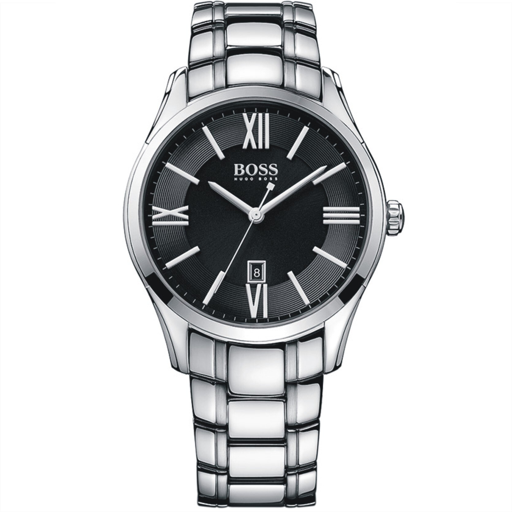Ceas Hugo Boss 1513025, inox, argintiu, carcasa 44mm, cadran negru