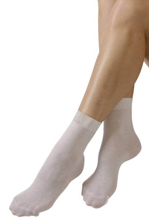 Sosete dama, Evona, Bumbac, Alb, 36-38 Paula