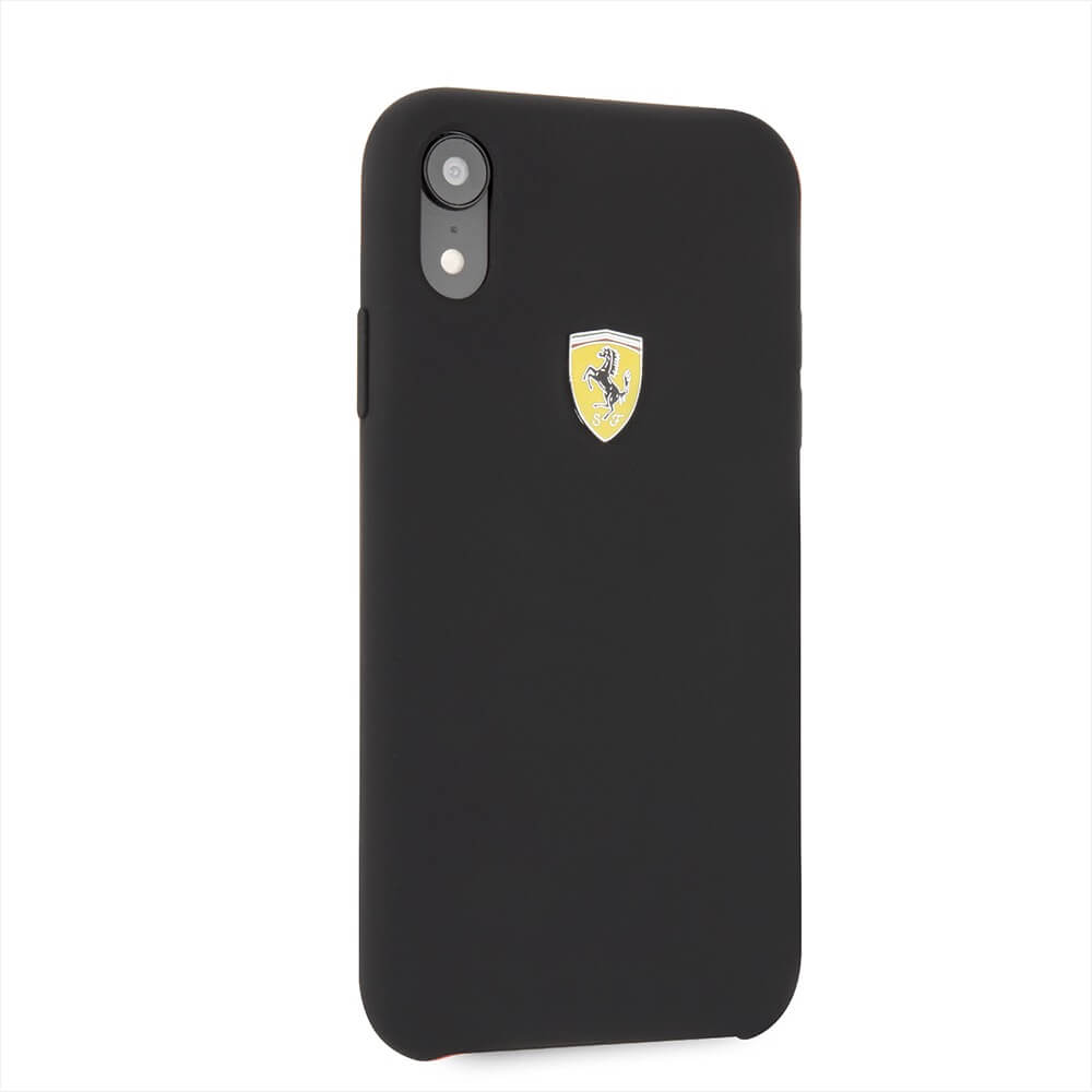 Carcasa din silicon pentru iPhone XR, Ferrari, negru