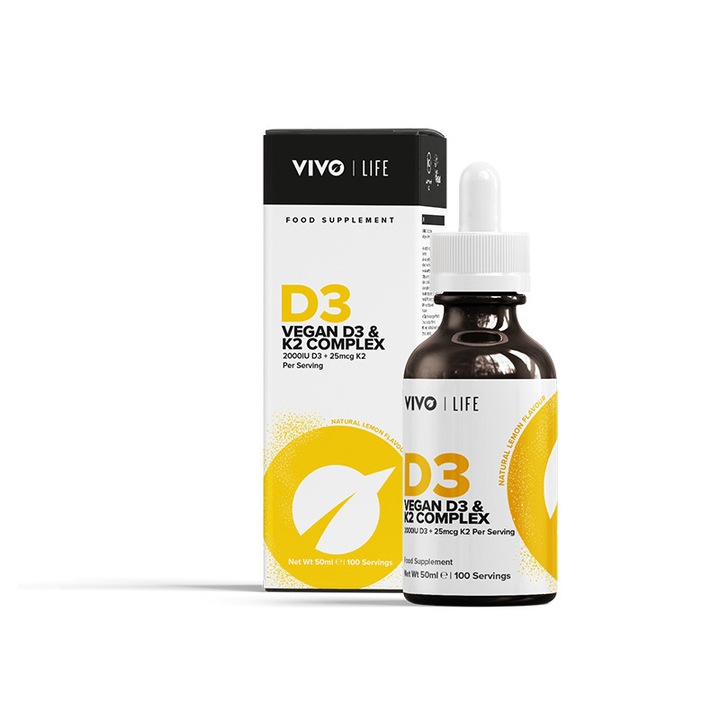 Vivo Vitamina D3 lichida, vegetala 2000UI 50ml