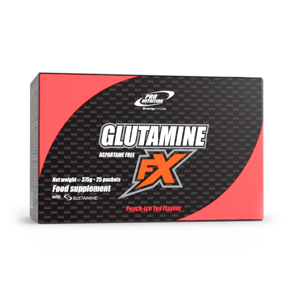 Formula efervescenta pentru recuperare, Glutamine Fx, peach Ice Tea, 25 plicuri x 15g
