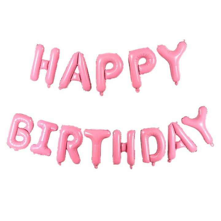 Комплект фолиеви балони, Happy Birthday, Rose, 40 см, It's Party Time