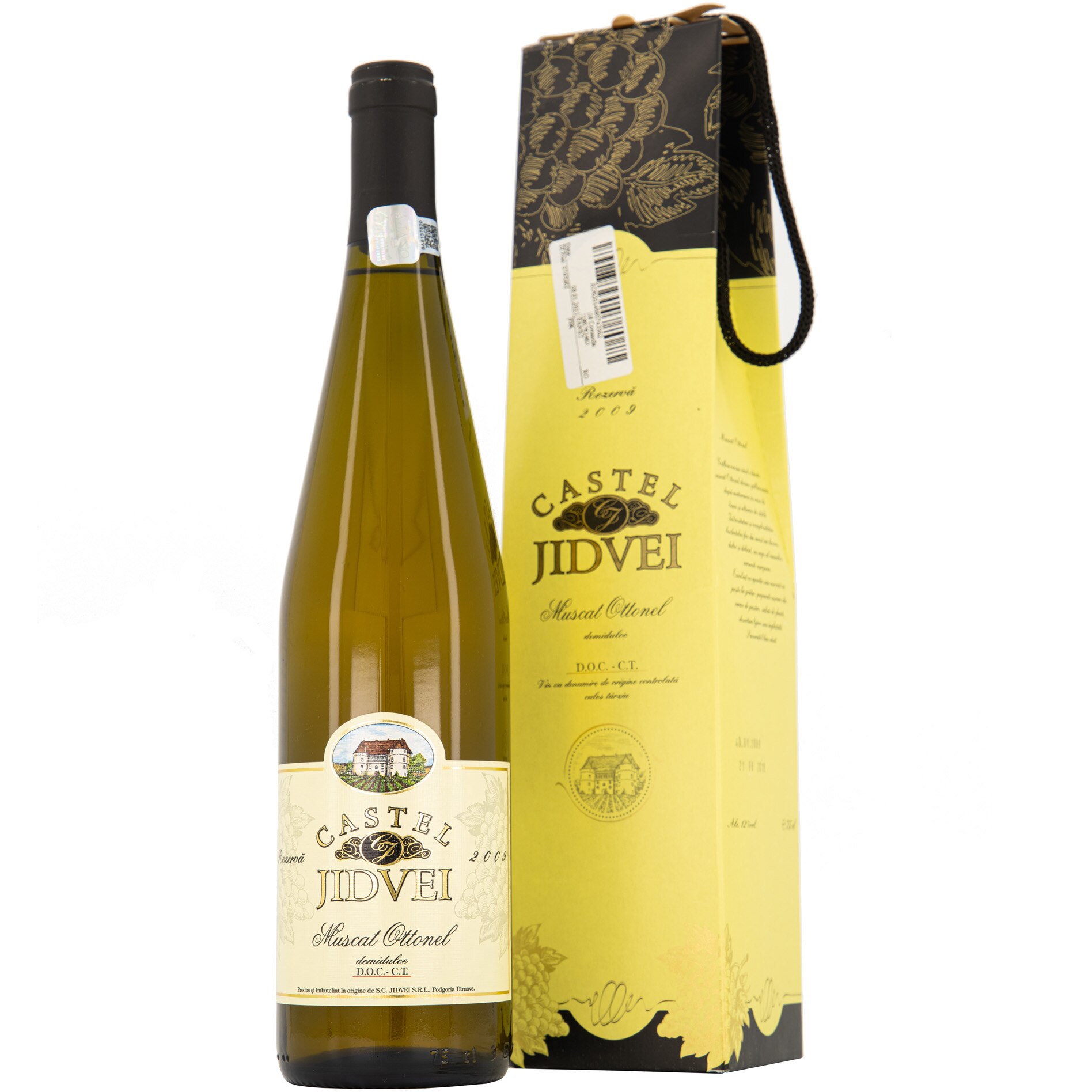 Vin Alb Jidvei Castel Muscat Ottonel, Demidulce, 0.75l