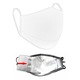 Set masca de protectie faciala reutilizabila si 5 filtre, Bobomoda, bumbac, 5 straturi, Alb
