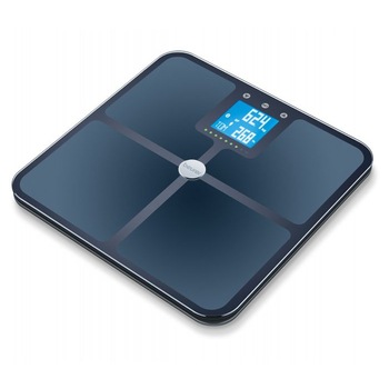 Cantar corporal bluetooth Beurer, 180 kg, 30 memorii, LCD, calculare IMC, pornire Quick Start, Negru Cantar corporal bluetooth Beurer, 180 kg, 30 memorii, LCD, calculare IMC, pornire Quick Start, Negru