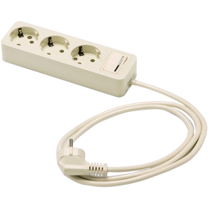 Prelungitor 3 prize shucko Famatel 230V 16A cablu 3X1,5mmp 1,5m cu intrerupator luminos