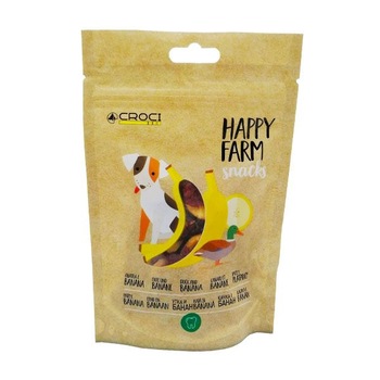 Recompense pentru caini, Croci, Happy Farm snacks, rata si banana, 80 g, c1030661 Recompense pentru caini, Croci, Happy Farm snacks, rata si banana, 80 g, c1030661