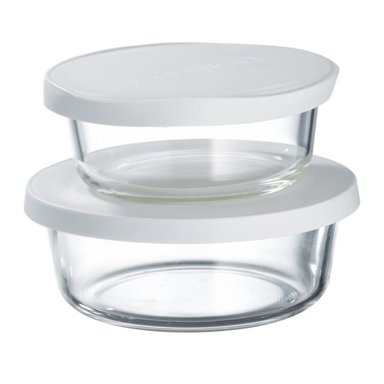 Set 2 recipiente, Ambition,Frisk, rotund, capac silicon, 600ml, 900ml