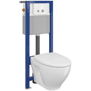 Toaleta Cersanit Moduo CleanON, Cersanit Aqua B39, capac soft, capacitate 9 L, sticla alba Toaleta Cersanit Moduo CleanON, Cersanit Aqua B39, capac soft, capacitate 9 L, sticla alba