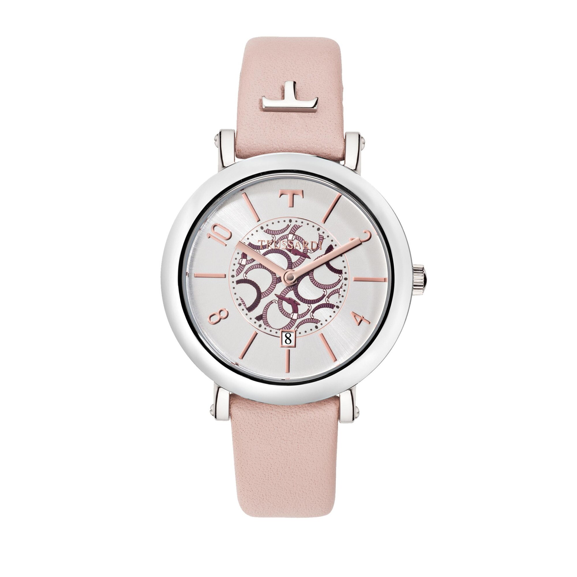 Ceas Trussardi R2451103505, dama, carcasa inox, 32mm, curea bej