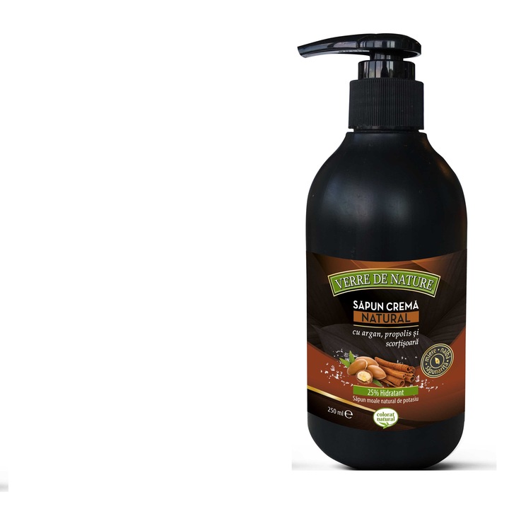 Sapun crema natural cu argan, propolis si scortisoara 240 ml