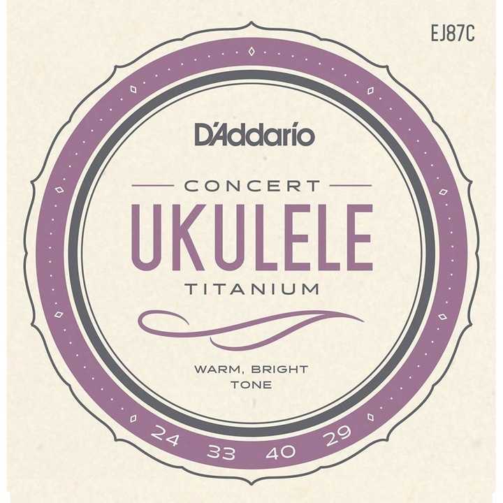 Set Corzi Ukulele Concert - D'Addario EJ87C Titanium