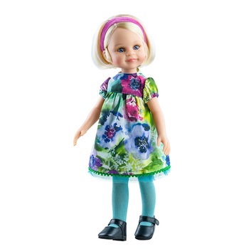 Papusa Paola Reina Barbara in rochie cu flori viu colorate - Amigas, 32 cm Papusa Paola Reina Barbara in rochie cu flori viu colorate - Amigas, 32 cm