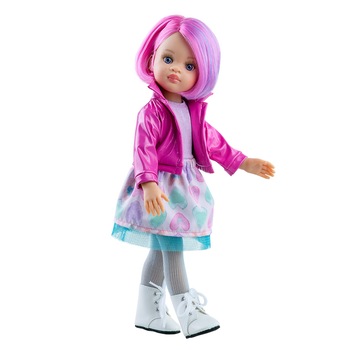 Papusa Paola Reina Noelia cu parul roz cu suvite bleu - Amigas, 32 cm Papusa Paola Reina Noelia cu parul roz cu suvite bleu - Amigas, 32 cm