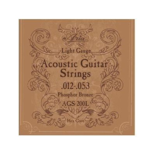 Set 6 corzi chitara acustica - Aria AGS-200L Light 012 - 053