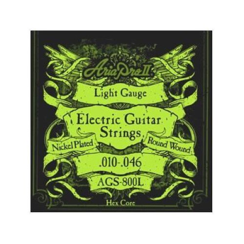 Set 6 corzi chitara electrica - Aria Pro II AGS-800L Light Gauge 010 - 046
