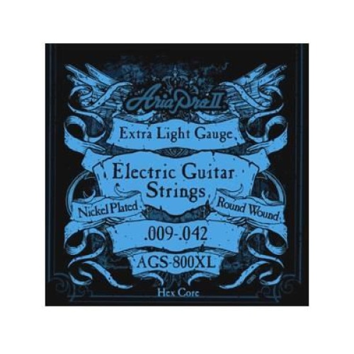 Set 6 corzi chitara electrica - Aria Pro II AGS-800XL Extra Light 009 - 042