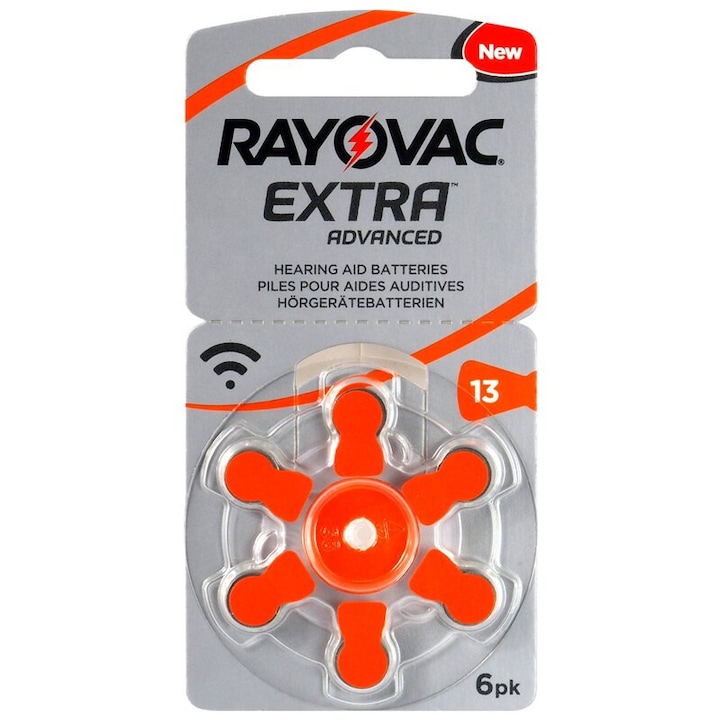 Rayovac Extra Advanced hallókészülék elem 13, ZA13, H13MF 6db/bliszter